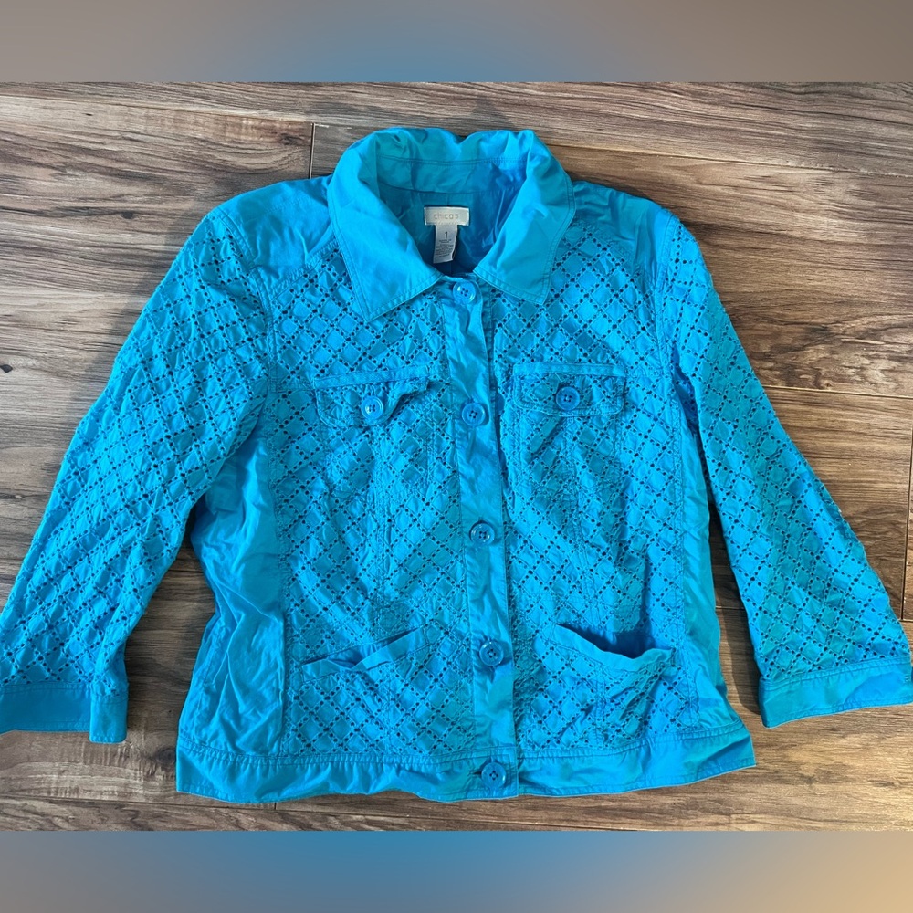 Chicos long sleeve cotton blouse
